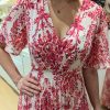 robe longue plissée fuchsia marque ycoo