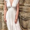robe longue capucine blanc uni marque ycoo