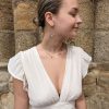 robe longue capucine blanc uni marque ycoo
