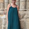 robe diana longueur midi emeraude uni marque ycoo