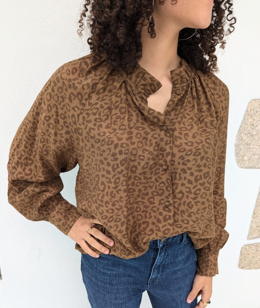 blouse imprimé léopard marque charlior.