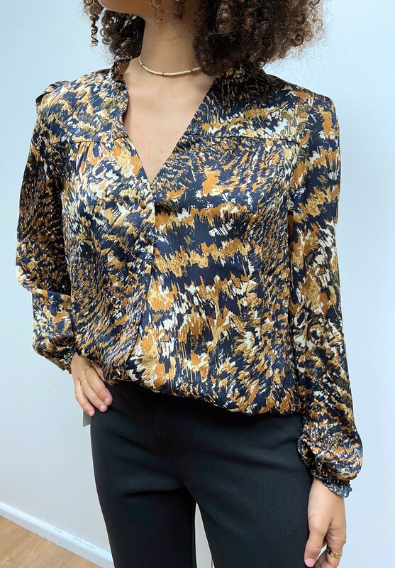 blouse lucia imprime leopard marque ycoo