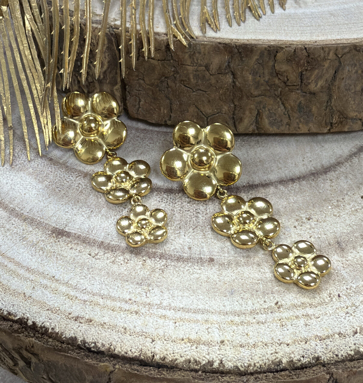 Boucles d'oreilles pendantes Alyssa Dorées
