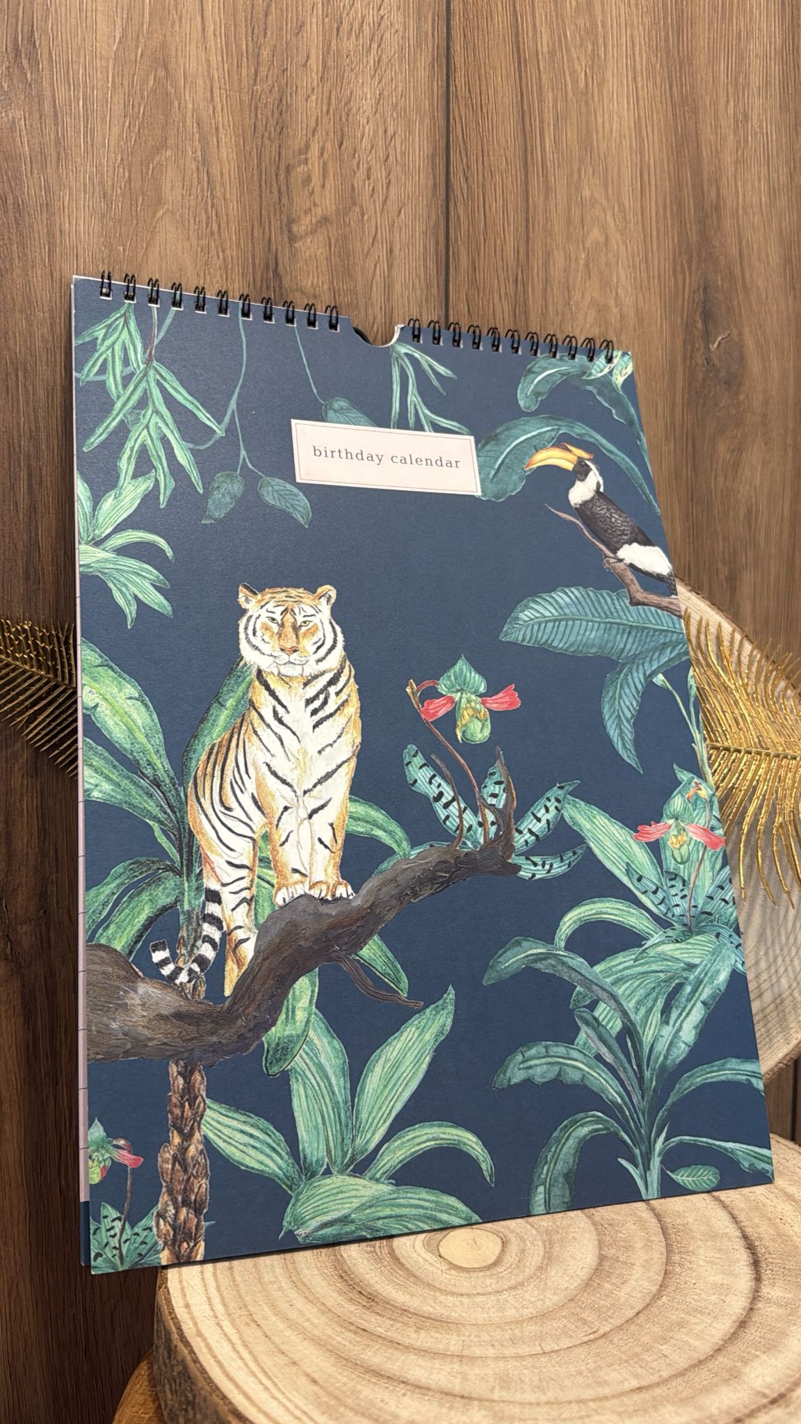 Calendrier des anniversaires motifs jungle