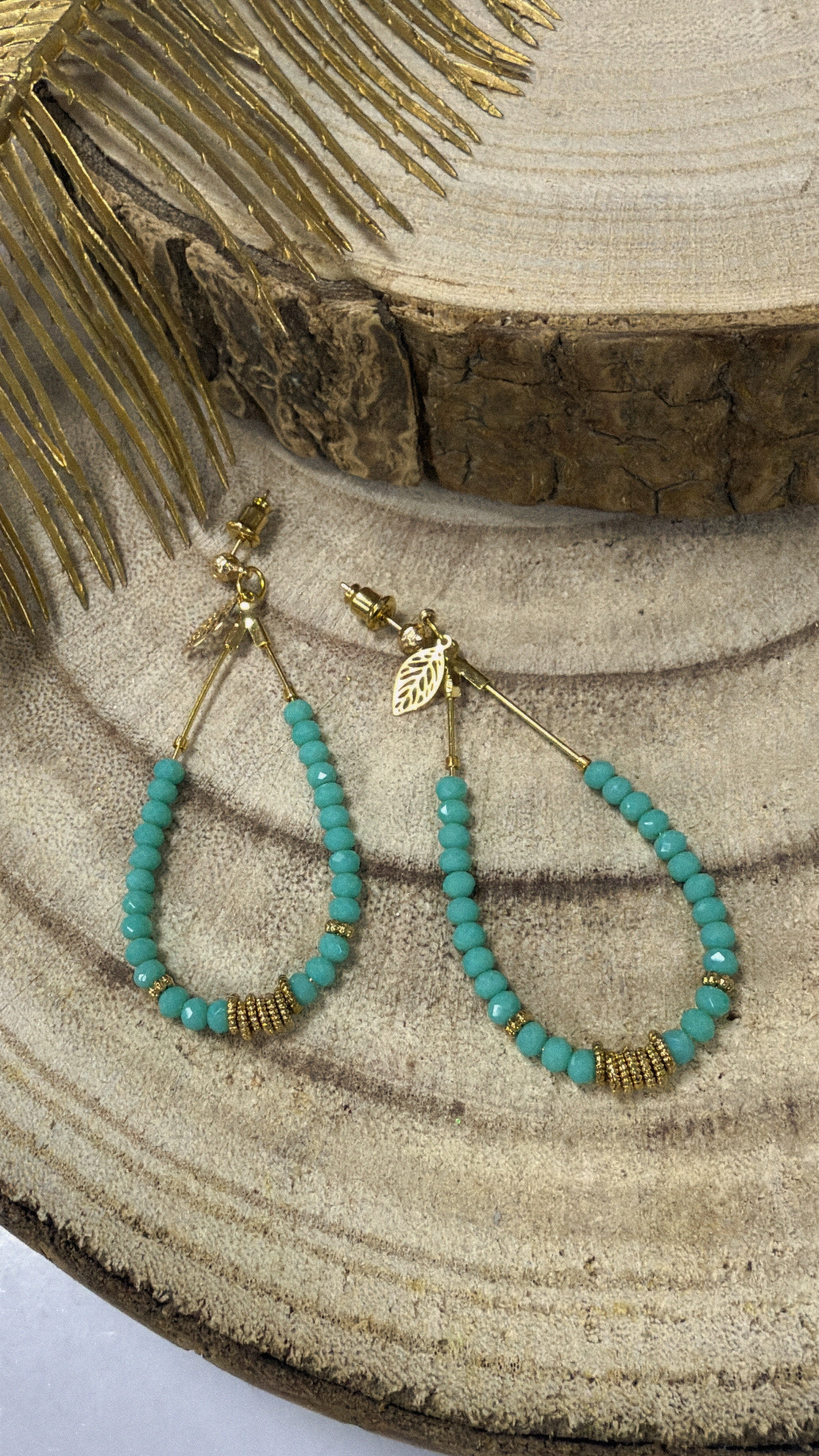 Boucles d'oreilles Salomé Amazonite