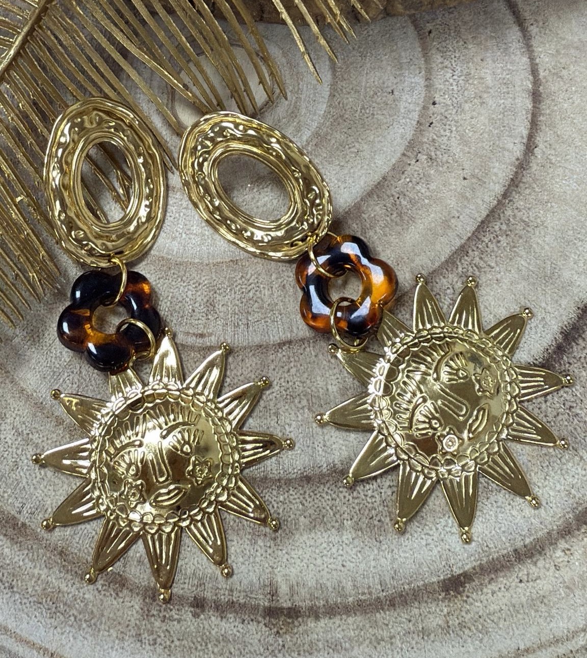 Boucles d'oreilles Samia avec détails fantaisies