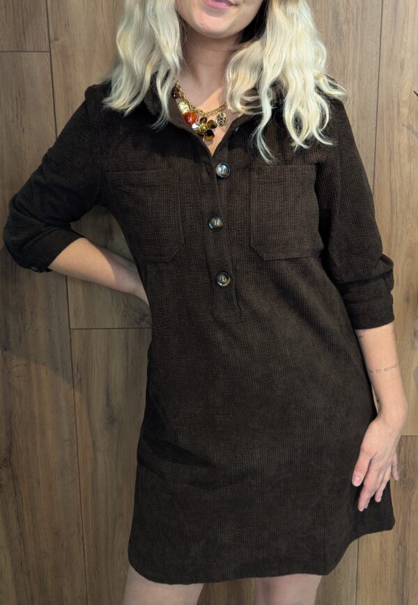 Robe en velours Abbie choco de la marque Ycoo